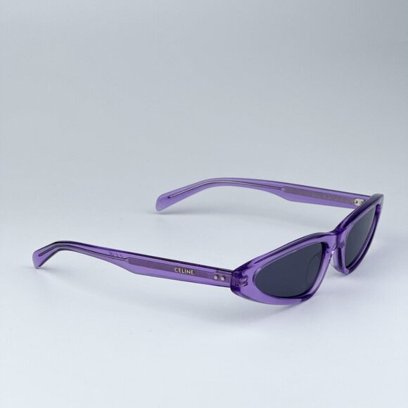 Celine CL40231I 81Y BRAND NEW Sunglasses Transparent Violet Geometric Women - Picture 8 of 11